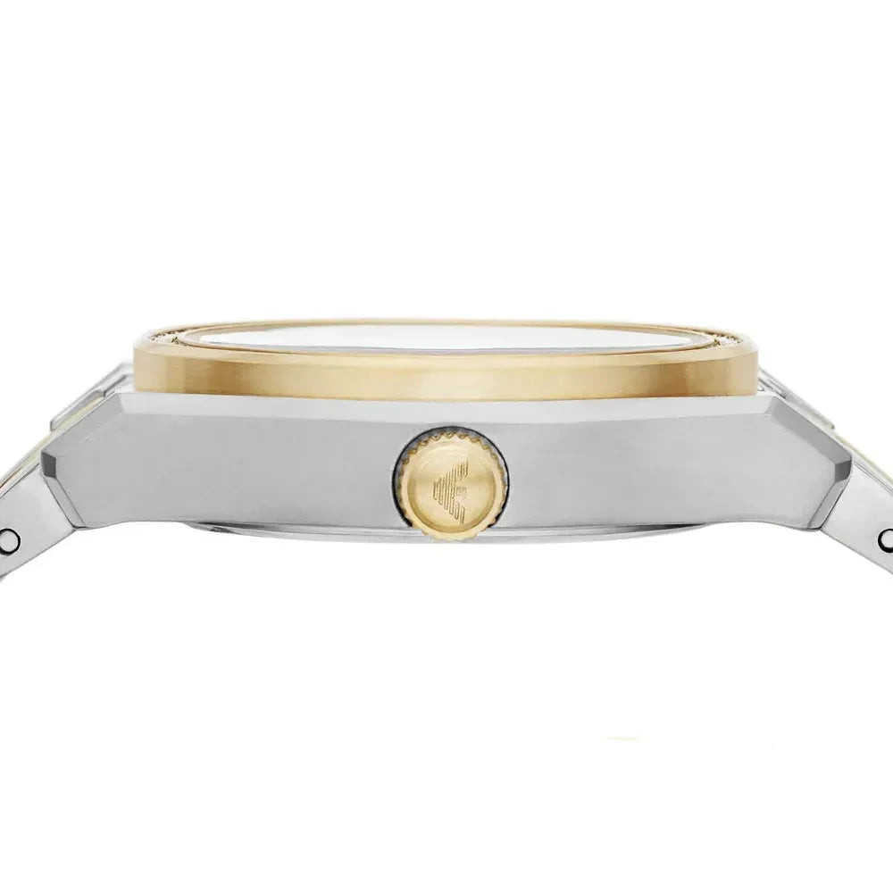 Emporio Armani Federica Mother of Pearl Dial Two Tone Steel Strap Watch for Women - AR11559