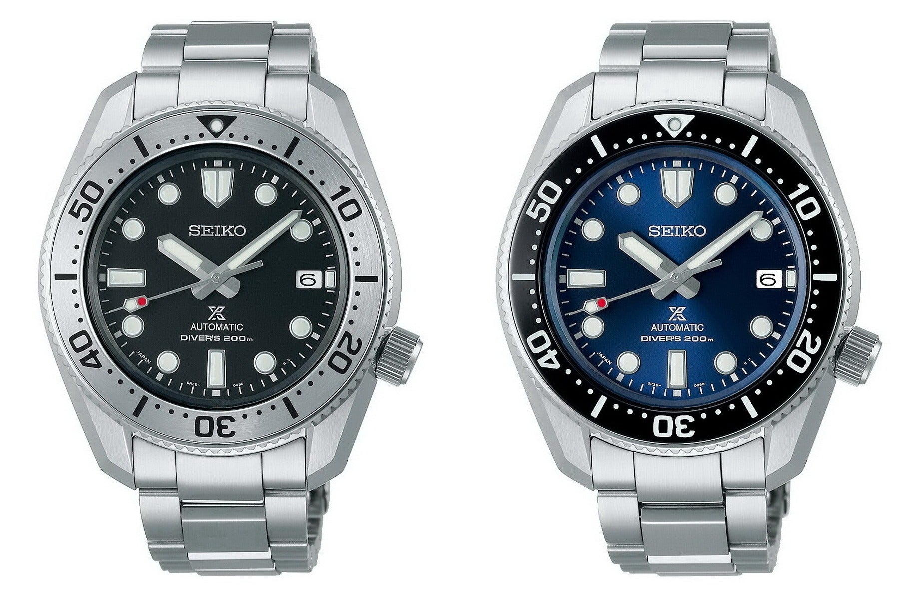 Seiko Prospex Marinemaster Automatic Scuba Divers Blue Dial Silver Steel Strap Watch for Men - SPB187J1