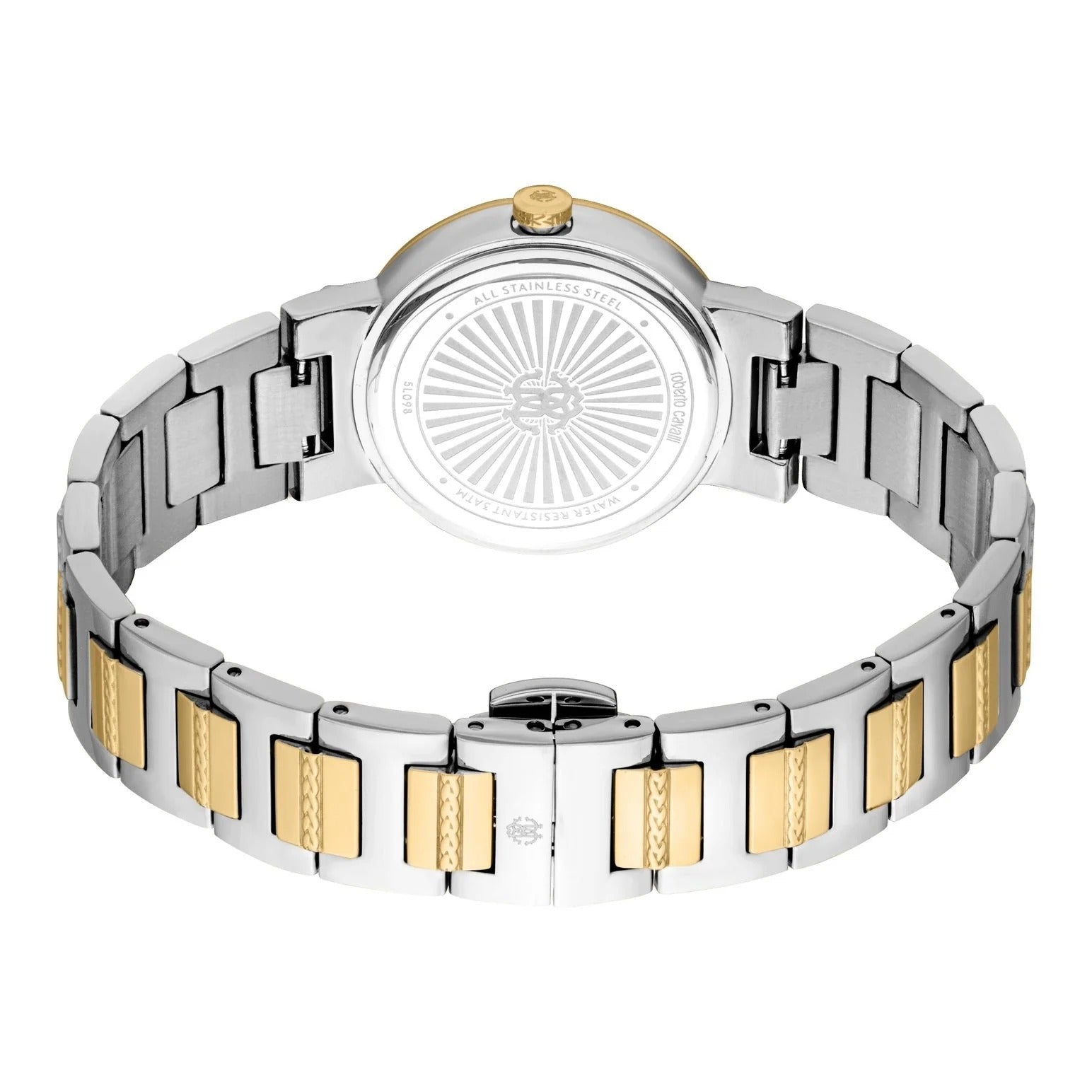 Just Cavalli Donna Glam Green Dial Two Tone Steel Strap Watch for Women - RC5L098M0065