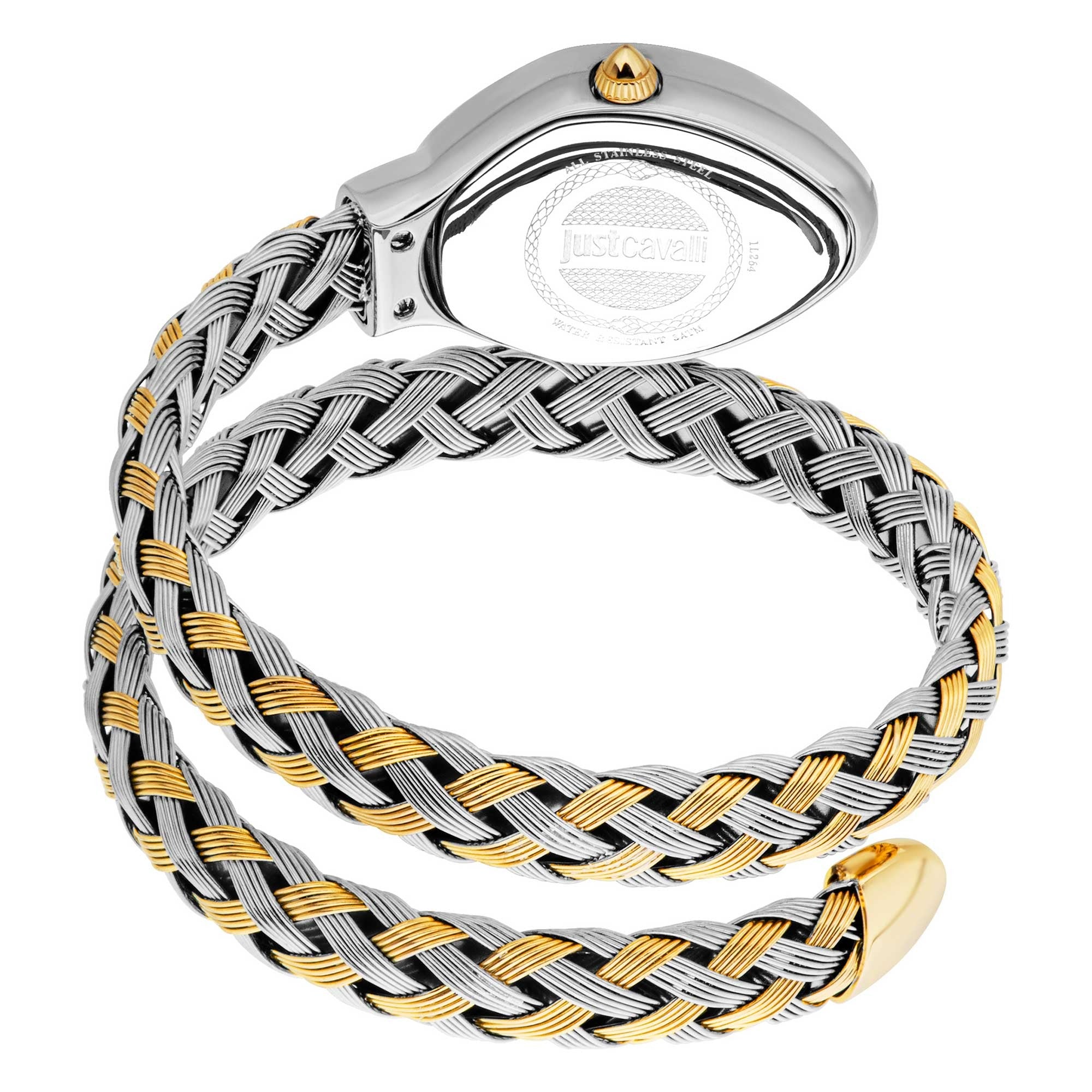 Just Cavalli Novara Mother of Pearl Dial Two Tone Steel Strap Watch for Women - JC1L264M0055