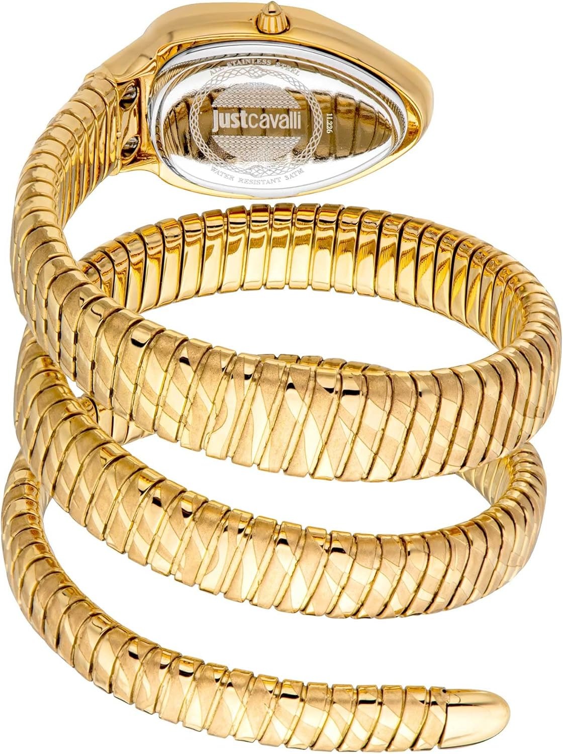 Just Cavalli Taglio White Dial Gold Steel Strap Watch for Women - JC1L226M0025