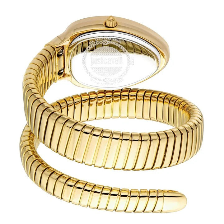 Just Cavalli Glam Evo 5 Green Dial Gold Steel Strap Watch for Women - JC1L227M0045