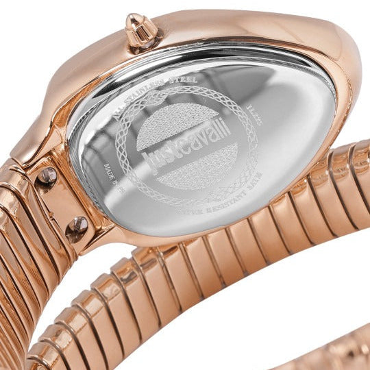 Just Cavalli Taglio White Dial Rose Gold Steel Strap Watch for Women - JC1L225M0055