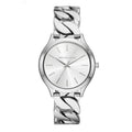 Michael Kors Runway Three-Hand Silver Dial Silver Steel Strap Watch for Women - MK7474