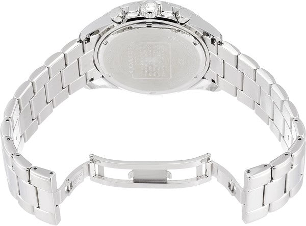 Coach Kent Chronograph Blue Dial Silver Steel Strap Watch for Men - 14602555