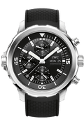 IWC Aquatimer Chronograph Black Dial Black Leather Strap Watch for Men - IW376803