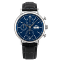 IWC Portofino Chronograph Blue Dial Black Leather Strap Watch for Men - IW391023