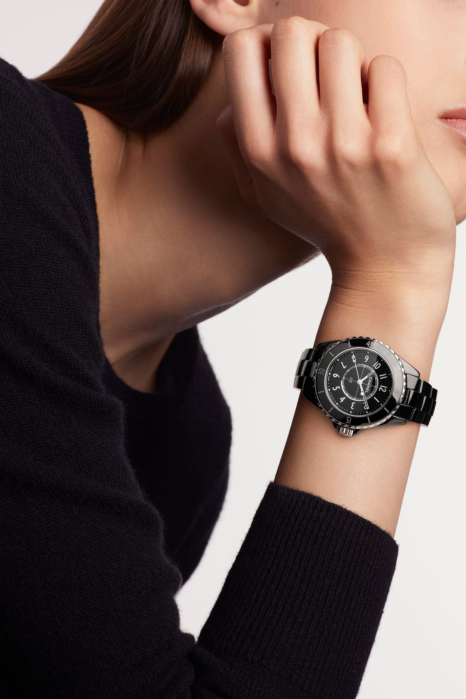 Chanel J12 Quartz Black Dial Black Steel Strap Watch for Women - J12 H5695