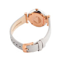 Emporio Armani Gianni T Bar Quartz Mother of Pearl Dial White Leather Strap Watch For Women - AR1965