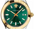 Versace Hellenium Green Dial Two Tone Steel Strap Watch for Men - VEVK00620