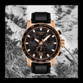 Tissot Supersport Chrono Black Dial Black Leather Strap Watch for Men - T125.617.36.051.00