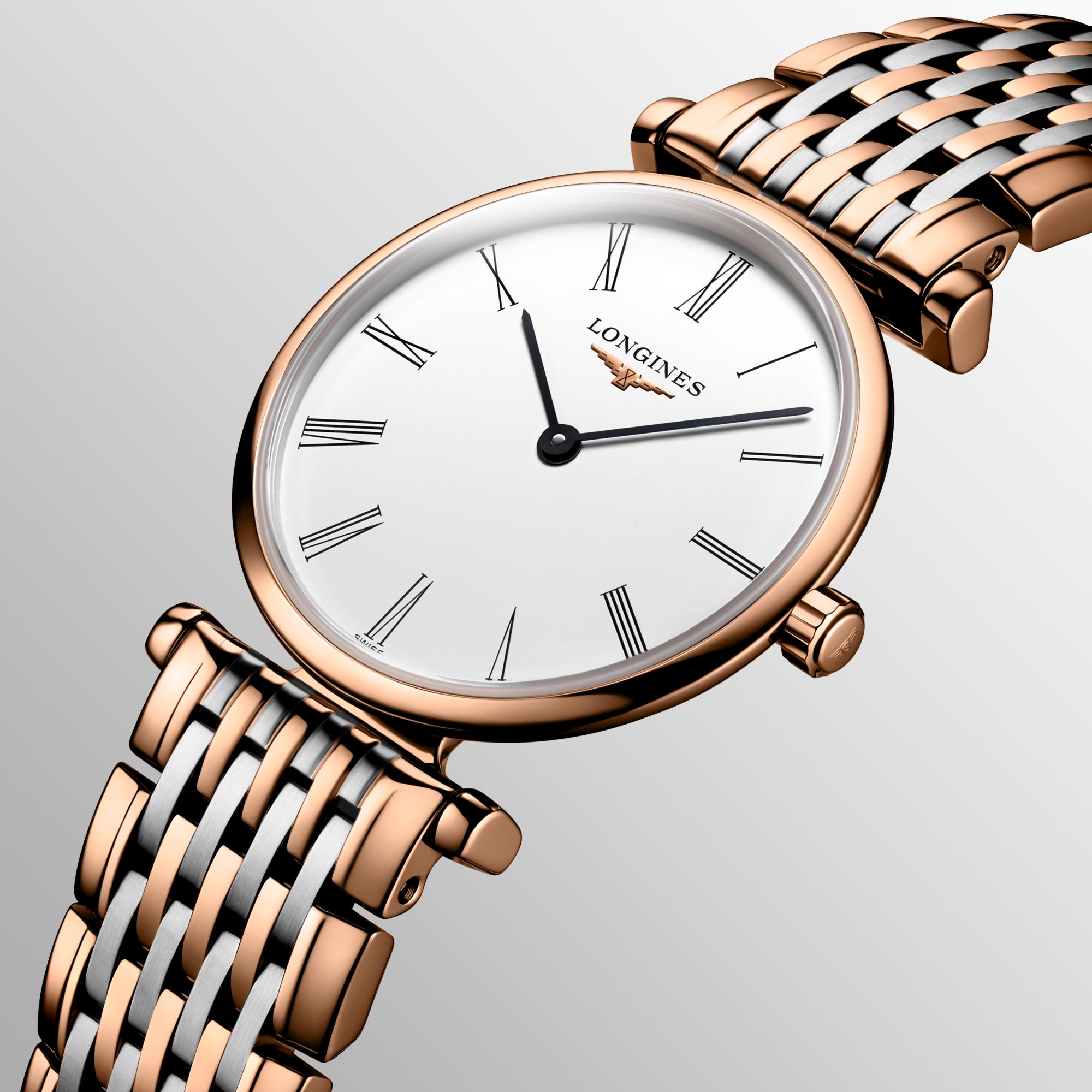 Longines La Grande Classique De Longines White Dial Two Tone Steel Strap Watch for Women - L4.209.1.92.7