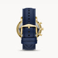 Fossil Neutra Chronograph Blue Dial Blue Leather Strap Watch for Men - FS5790