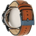 Fossil Grant Chronograph Blue Dial Brown Leather Strap Watch for Men - FS5151