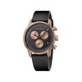 Calvin Klein City Chronograph Black Dial Black Leather Strap Watch for Men - K2G17TC1