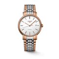 Longines Presence 38.5mm Automatic White Dial Two Tone Steel Strap Watch for Men - L4.921.1.12.7