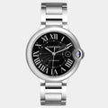 Cartier Ballon Bleu de Cartier Black Dial Silver Steel Strap Watch for Men - W6920042