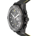 Tag Heuer Aquaracer Automatic Chronograph Special Edition Titanium Grey Dial Black Leather Strap Watch for Men - CAY218B.FC6370
