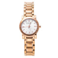 Burberry The City White Dial Rose Gold Steel Strap Watch for Women - BU9204