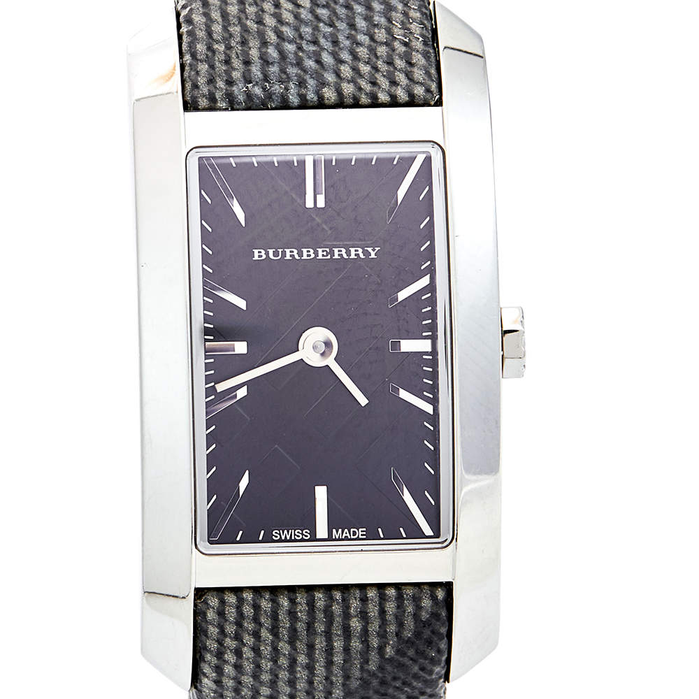 Burberry The Pioneer Black Dial Leather Strap Watch for Women - BU9505