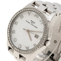 Marc Jacobs Henry Diamonds White Dial Silver Steel Strap Watch for Women - MBM3044
