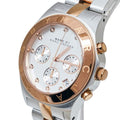 Marc Jacobs Blade Chronograph Silver Dial Two Tone Steel Strap Watch for Women - MBM3178