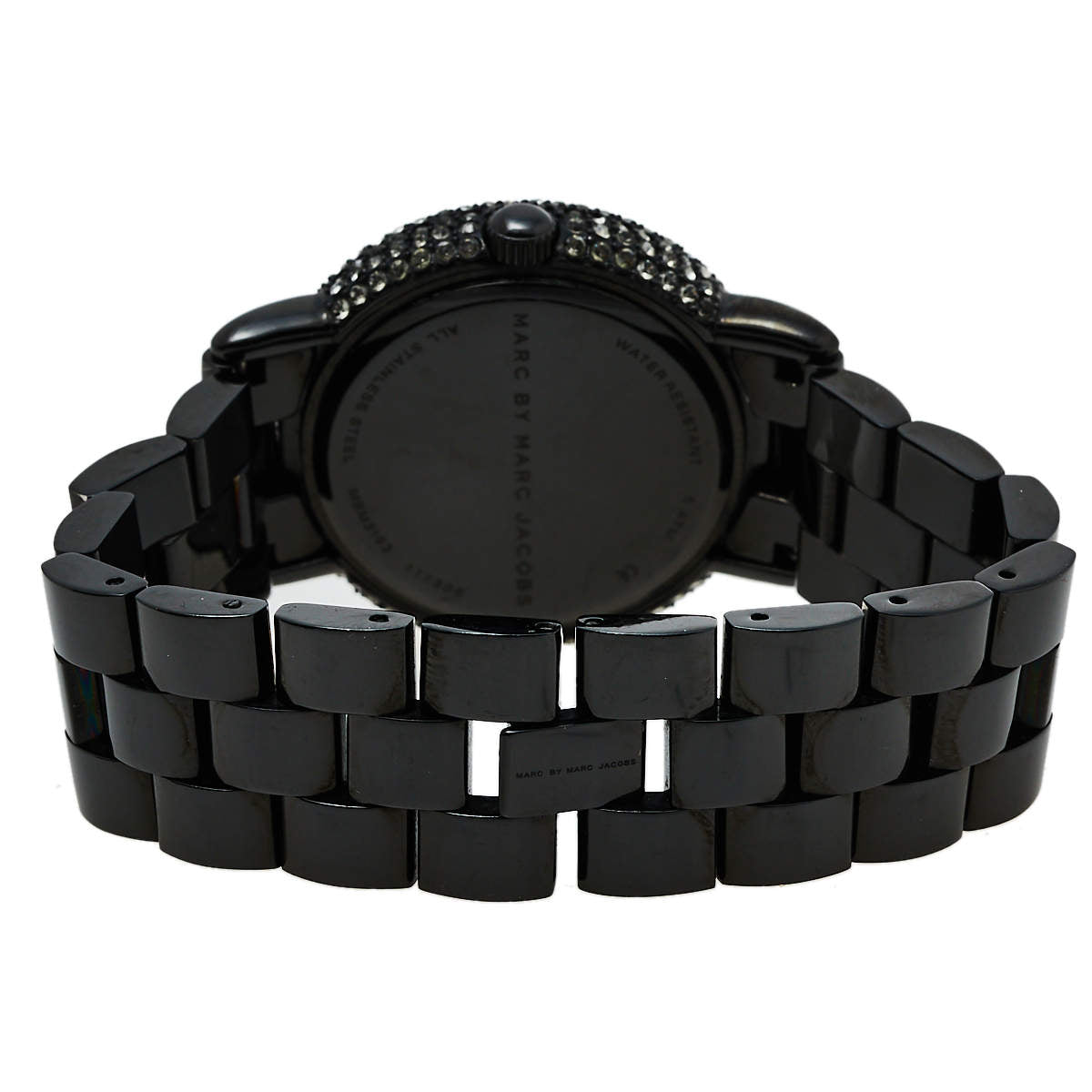 Marc Jacobs Marci Black Dial Black Steel Dial Strap Watch for Women - MBM3193