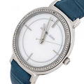 Michael Kors Cinthia Mother of Pearl Dial Blue Leather Strap Watch for Women - MK2661