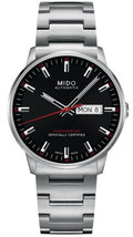 Mido Commander II Automatic Black Dial Silver Steel Strap Watch For Men - M021.431.11.051.00