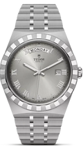 Tudor Royal Day Date Diamonds Automatic Silver Dial Silver Steel Strap Watch for Men - M28600-0002