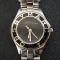 Marc Jacobs Blade Black Dial Silver Steel Strap Watch for Women - MBM3059