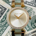 Michael Kors Delray Rose Gold Dial Two Tone Steel Strap Watch for Women - MK4317