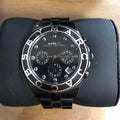 Marc Jacobs Blade Chronograph Black Dial Black Steel Strap Watch for Women - MBM3083