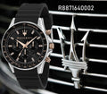 Maserati SFIDA 44mm Black Silicon Chronograph Watch For Men - R8871640002