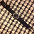 Marc Jacobs Amy Black Dial Black Leather Strap Watch for Women - MBM1140