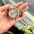 Michael Kors Norie Gold Dial Two Tone Steel Strap Watch for Women - MK3586