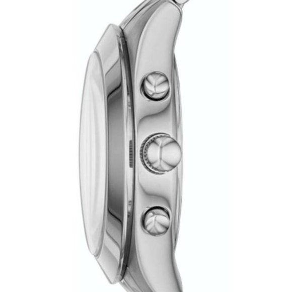Marc Jacobs Peeker Chronograph Silver Dial Silver Steel Strap Watch for Women - MBM3371