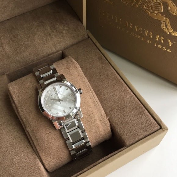Burberry The City Silver Dial Silver Steel Strap Watch for Women - BU9213