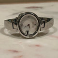 Gucci Guccissima Diamonds Mother of Pearl Dial Silver Steel Strap Watch For Women - YA134303