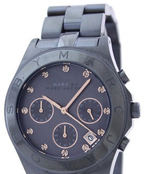 Marc Jacobs Blade Chronograph Blue Dial Blue Steel Strap Watch for Women - MBM8581