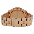 Marc Jacobs Henry Chronograph Rose Gold Dial Rose Gold Steel Strap Watch for Women - MBM3118