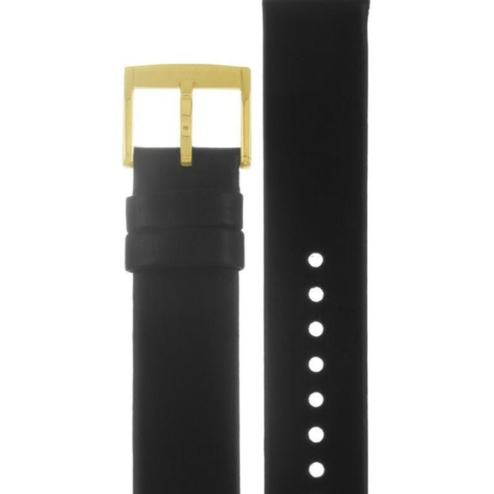 Marc Jacobs Baker Gold Dial Black Leather Strap Watch for Women - MBM1399