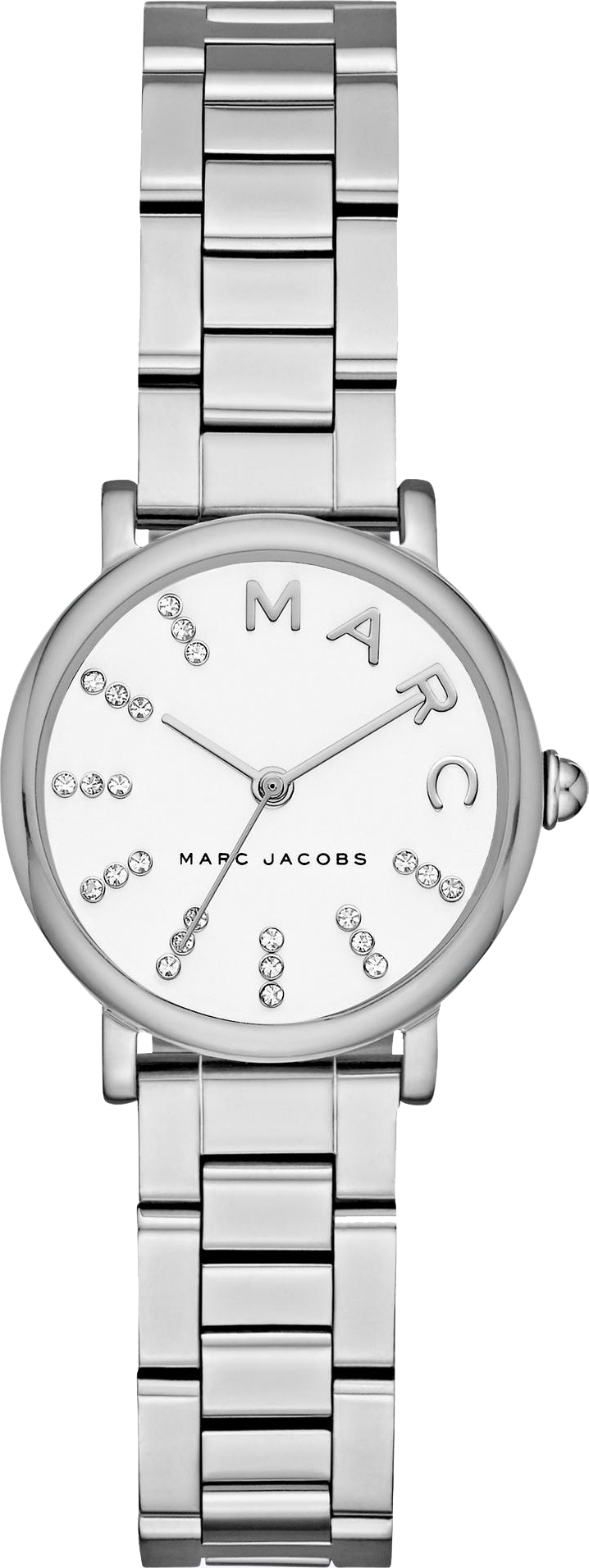 Marc Jacobs Roxy White Dial Silver Steel Strap Watch for Women - MJ3568
