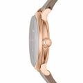 Marc Jacobs Baker Grey Dial Grey Leather Strap Watch for Women - MBM1266