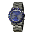 Marc Jacobs Amy Purple Dial Black Steel Strap Watch for Women - MBM3224