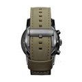 Marc Jacobs Larry Chronograph Black Dial Grey Leather Strap Watch for Men - MBM5034