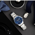 Maserati Competizione Chronograph Blue Dial Silver Steel Strap Watch For Men - R8873600002