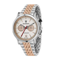 Maserati Legend Chronograph Ivory White Dial Two Tone Steel Strap Watch For Men - R8873638002