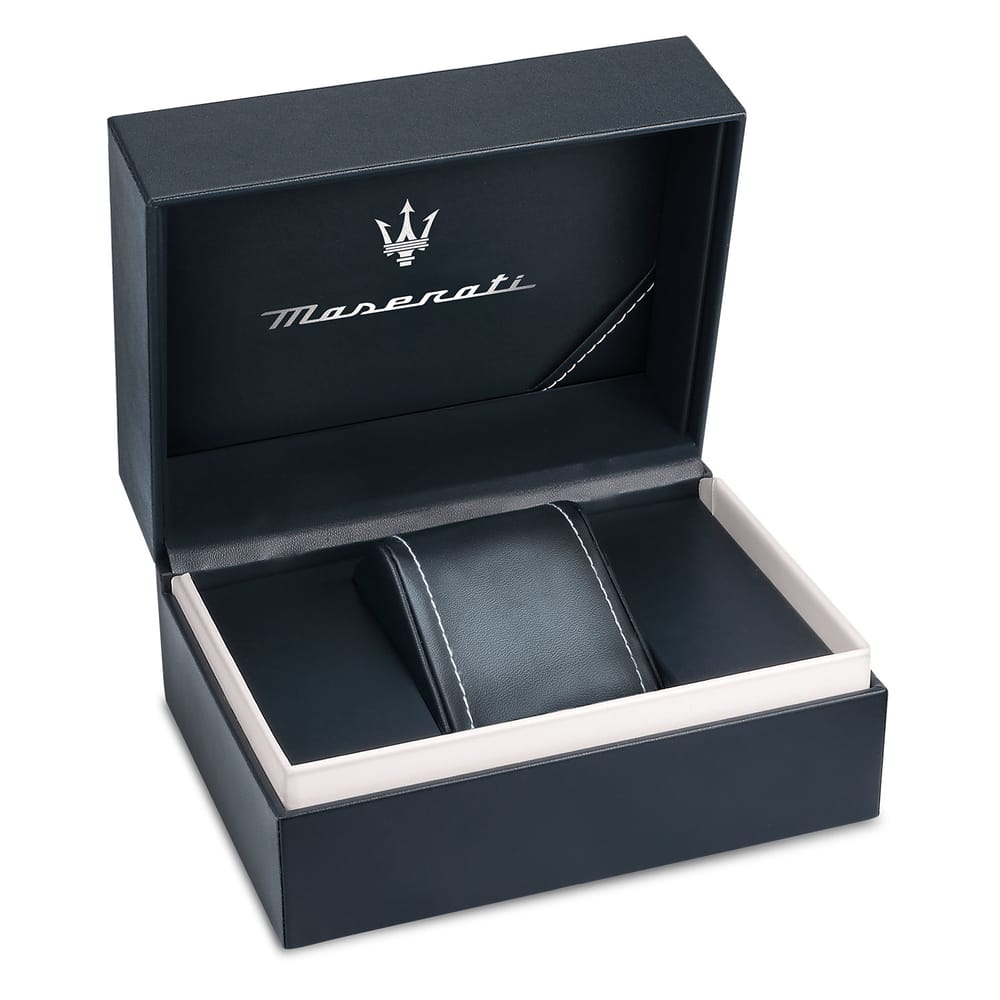Maserati Stile Chronograph Blue Dial Blue Steel Strap Watch For Men - R8873642008