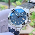 Maurice Lacroix Aikon Automatic Blue Dial Blue Leather Strap Watch For Men - AI6008-ss001-430-1